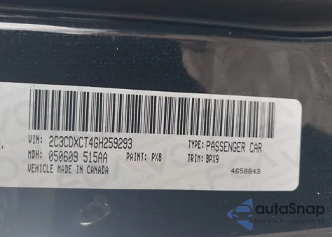 2016 Dodge Charger R/T из США, поврежденный, VIN 2C3CDXCT4GH259293